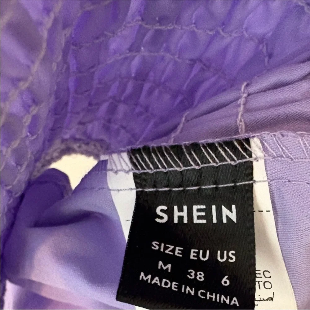 Lavender Purple Bow Crop Top Sleeveless Smocked Size 6 - Picture 13 of 14